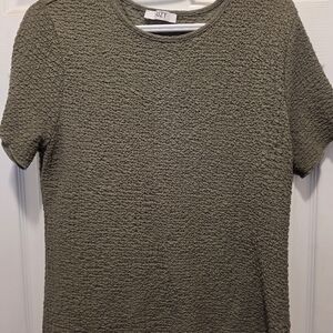 Suzy Shier Olive Textured Knit Top